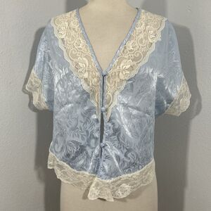 Lily Of‎ France Top Womens Large Lace Sleepwear Feminine Fairycore Y2K 90s
